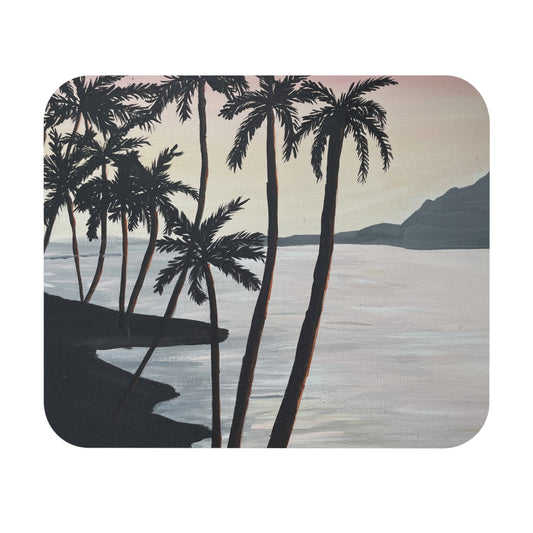 Tropical Paradise Mouse Pad with Palm Trees, Desk Accessory, Gift for Beach Lovers, Home Office Decor, Unique Gift for Him or Her