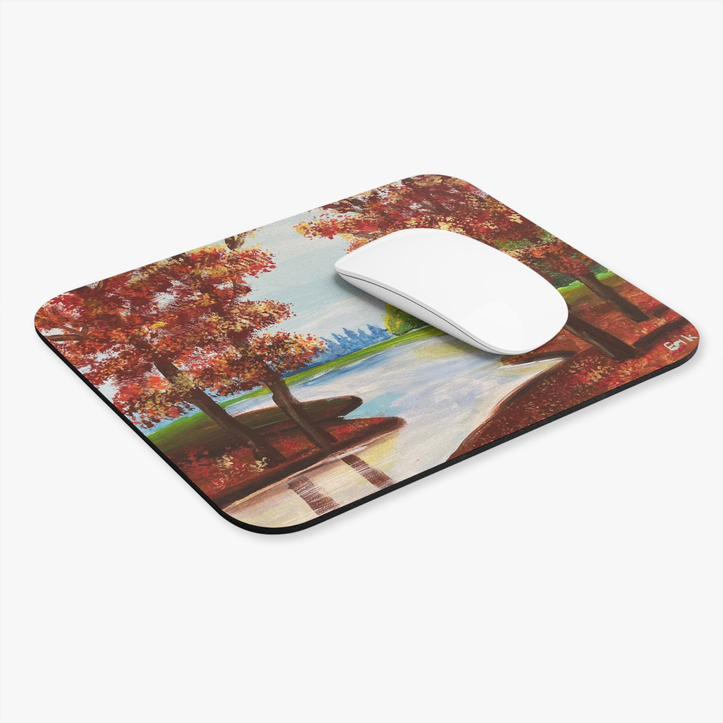 Autumn Landscape Mouse Pad, Fall Decor, Office Accessories, Gifts for Nature Lovers, Autumn Themed Mouse Mat, Cozy Workspace