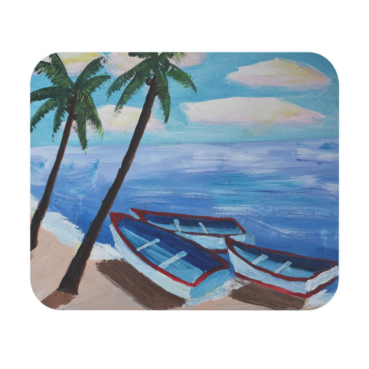 Tropical Beach Mouse Pad, Nautical Desk Accessory, Perfect Gift for Ocean Lovers, Beach Decor, Work from Home Essentials