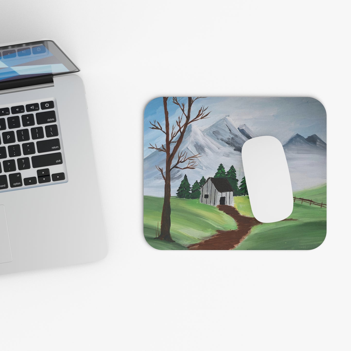 Scenic Landscape Mouse Pad, Nature Desk Accessory, Gift for Home Office, Rustic Decor, Perfect for Desk Setup