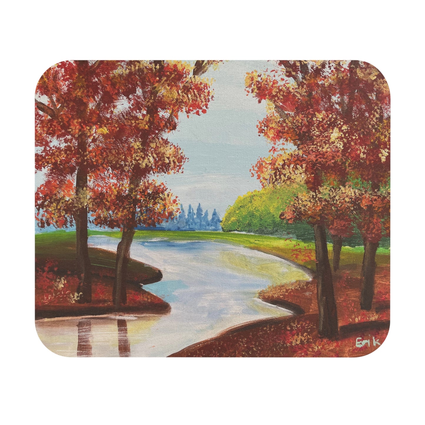 Autumn Landscape Mouse Pad, Fall Decor, Office Accessories, Gifts for Nature Lovers, Autumn Themed Mouse Mat, Cozy Workspace