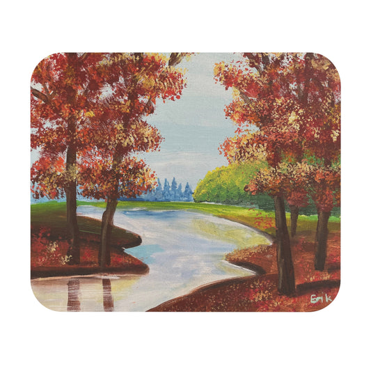 Autumn Landscape Mouse Pad, Fall Decor, Office Accessories, Gifts for Nature Lovers, Autumn Themed Mouse Mat, Cozy Workspace