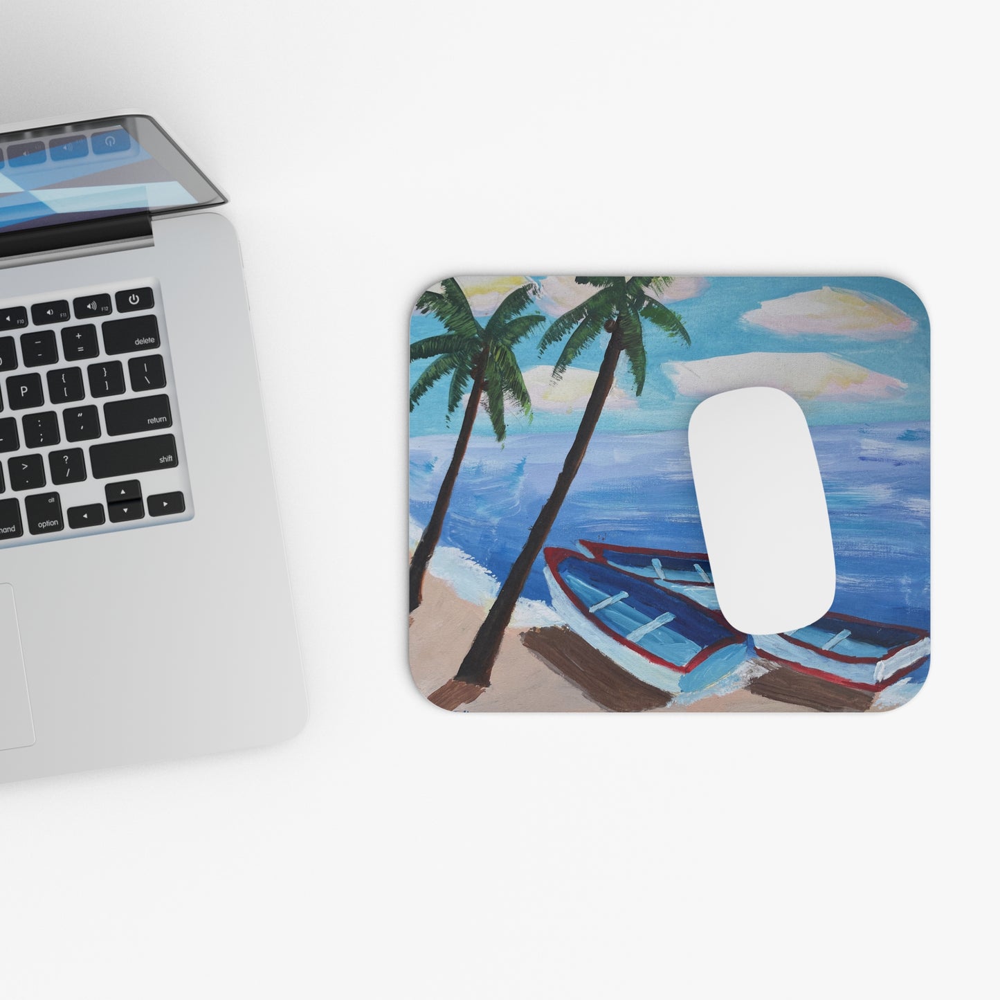 Tropical Beach Mouse Pad, Nautical Desk Accessory, Perfect Gift for Ocean Lovers, Beach Decor, Work from Home Essentials
