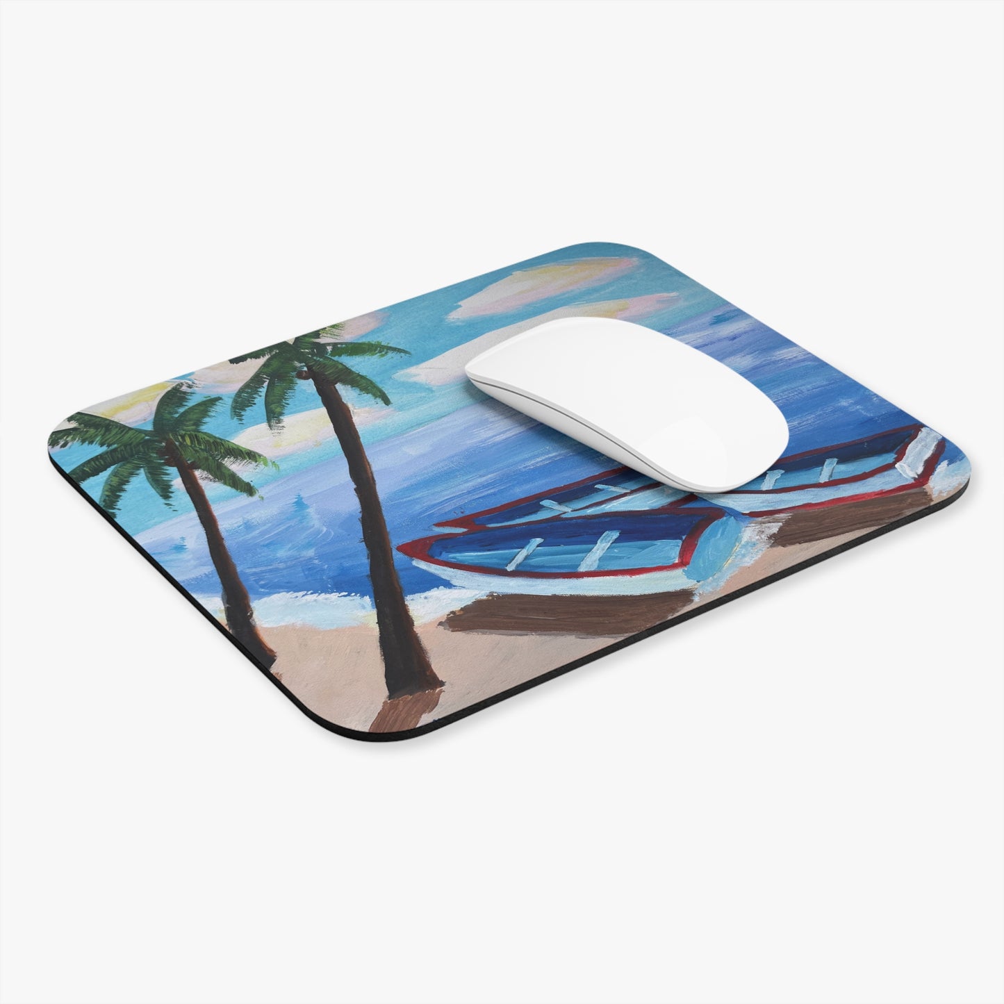 Tropical Beach Mouse Pad, Nautical Desk Accessory, Perfect Gift for Ocean Lovers, Beach Decor, Work from Home Essentials