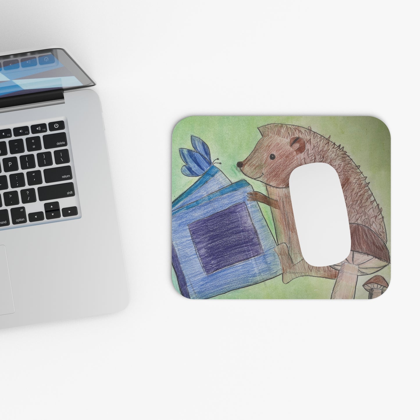 Whimsical Hedgehog Mouse Pad, Cute Desk Accessory, Animal Lover Gift, Home Office Decor, Nature-Inspired Office Supplies