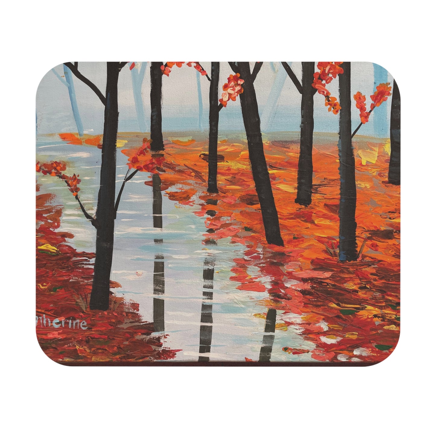 Autumn Landscape Mouse Pad, Nature Decor, Fall Office Gift, Fall Aesthetic, Rustic Desk Accessory, Seasonal Home Office Decor