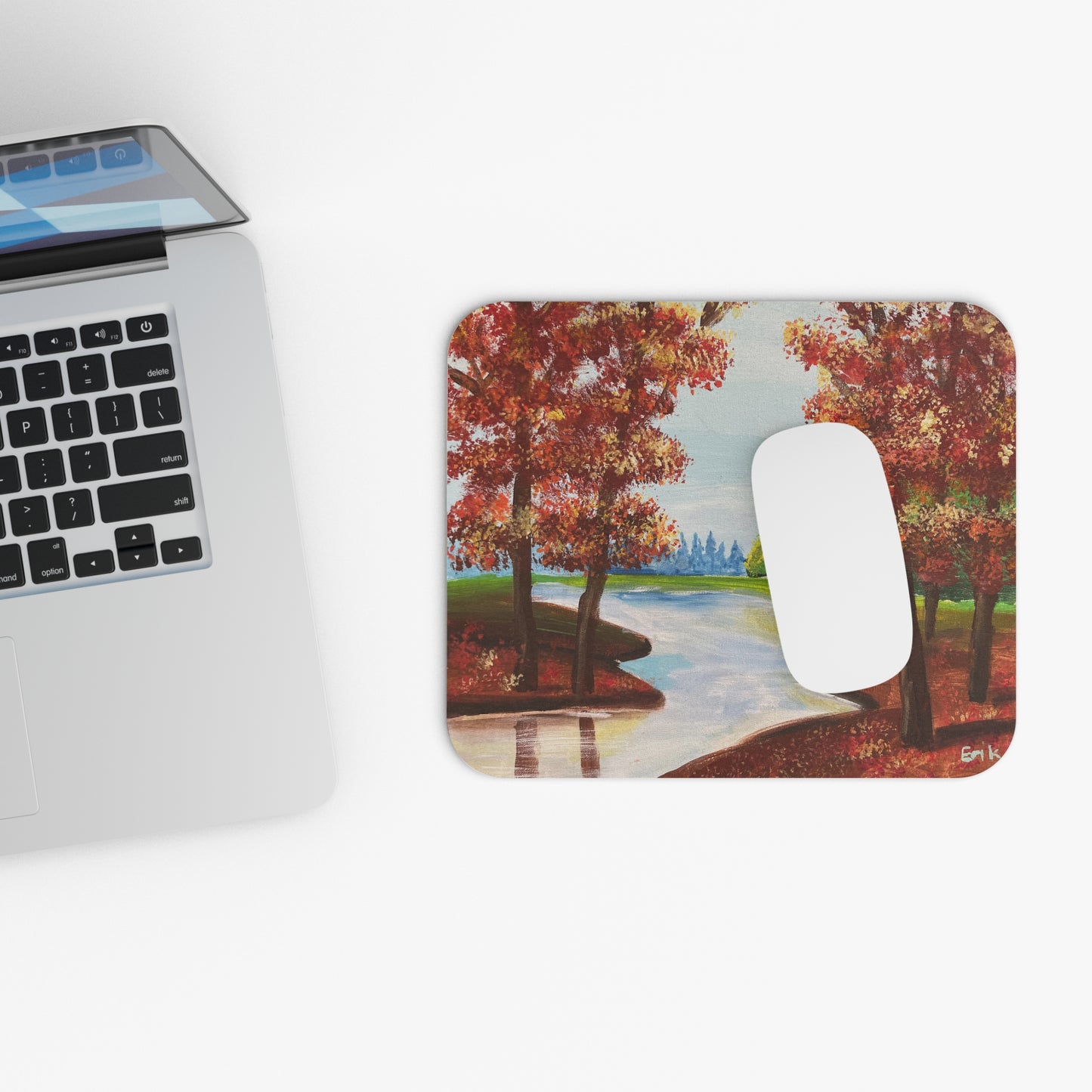 Autumn Landscape Mouse Pad, Fall Decor, Office Accessories, Gifts for Nature Lovers, Autumn Themed Mouse Mat, Cozy Workspace