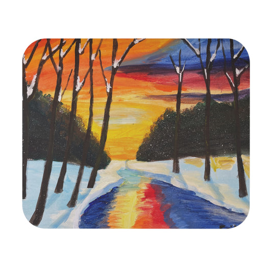 Colorful Landscape Mouse Pad, Artistic Mousepad, Laptop Accessory, Unique Gift for Home Office, Nature Inspired Decor